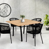 Comedor Tequila - 4 sillas negras