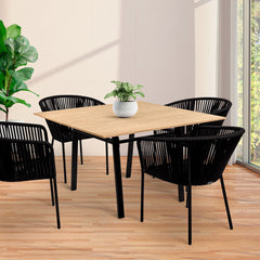 Comedor Jalisco - 4 sillas negras