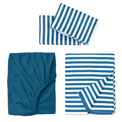 Juego de sábanas estampado - Azul