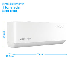 Minisplit Mirage Flex Inverter de 1.0 Ton. (220 V) F/C