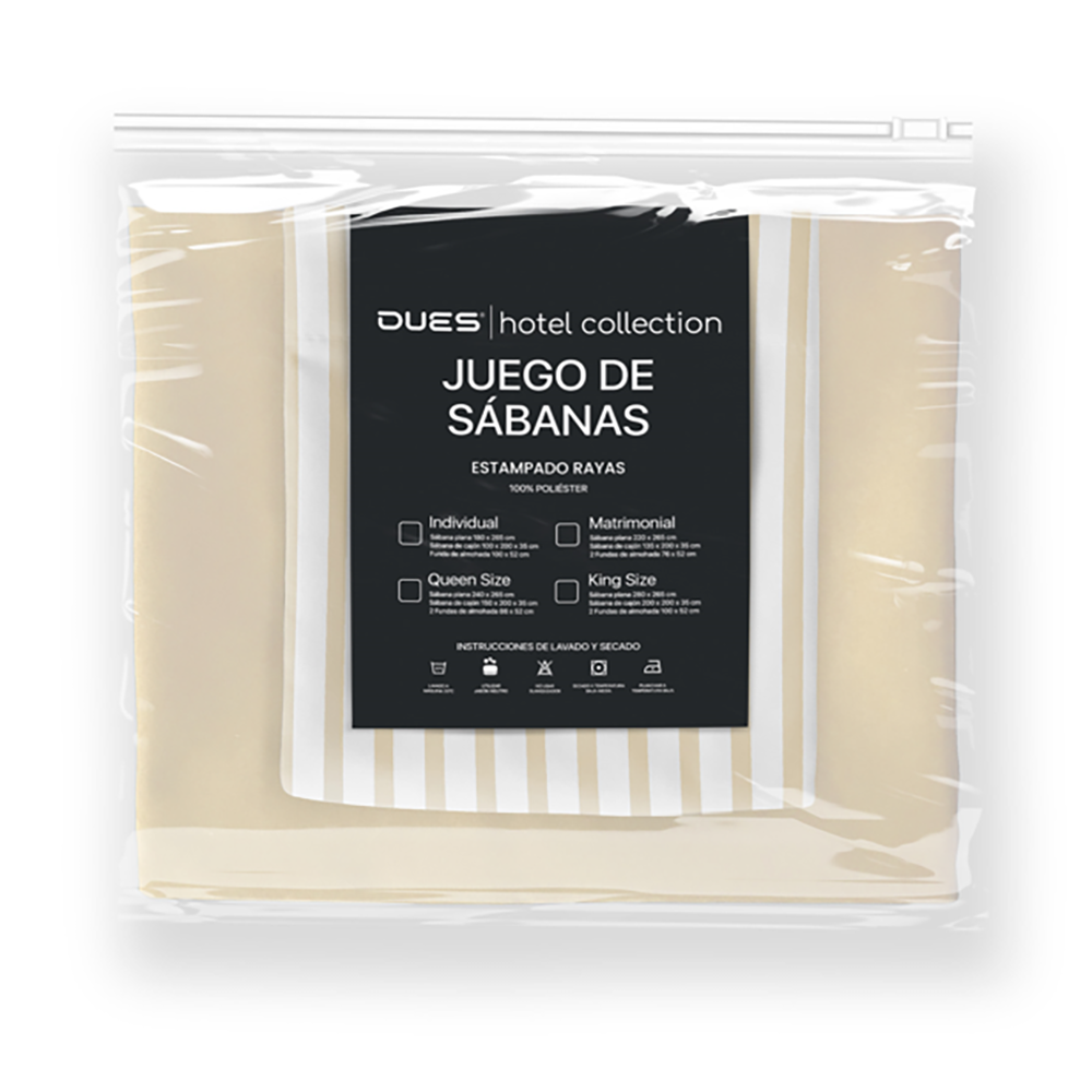 Juego de sábanas estampado - Avena