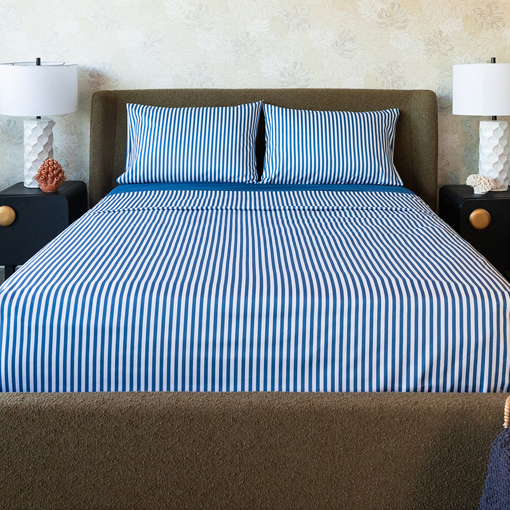 Juego de sábanas estampado - Azul