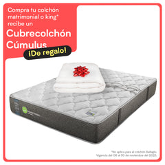 Colchón Lester Imperial Hotelero + Cubre Colchón Cúmulus