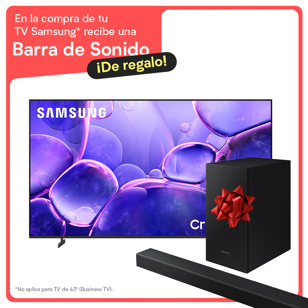 TV Samsung Crystal UHD 4K 50" (S. 8000FF) + Barra de Sonido Samsung T420