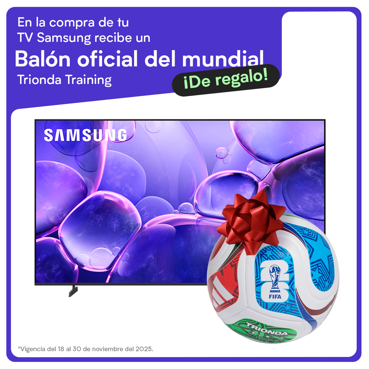 TV Samsung Crystal UHD 4K 50" (S. 8000FF) + Balón Mundialista Trionda