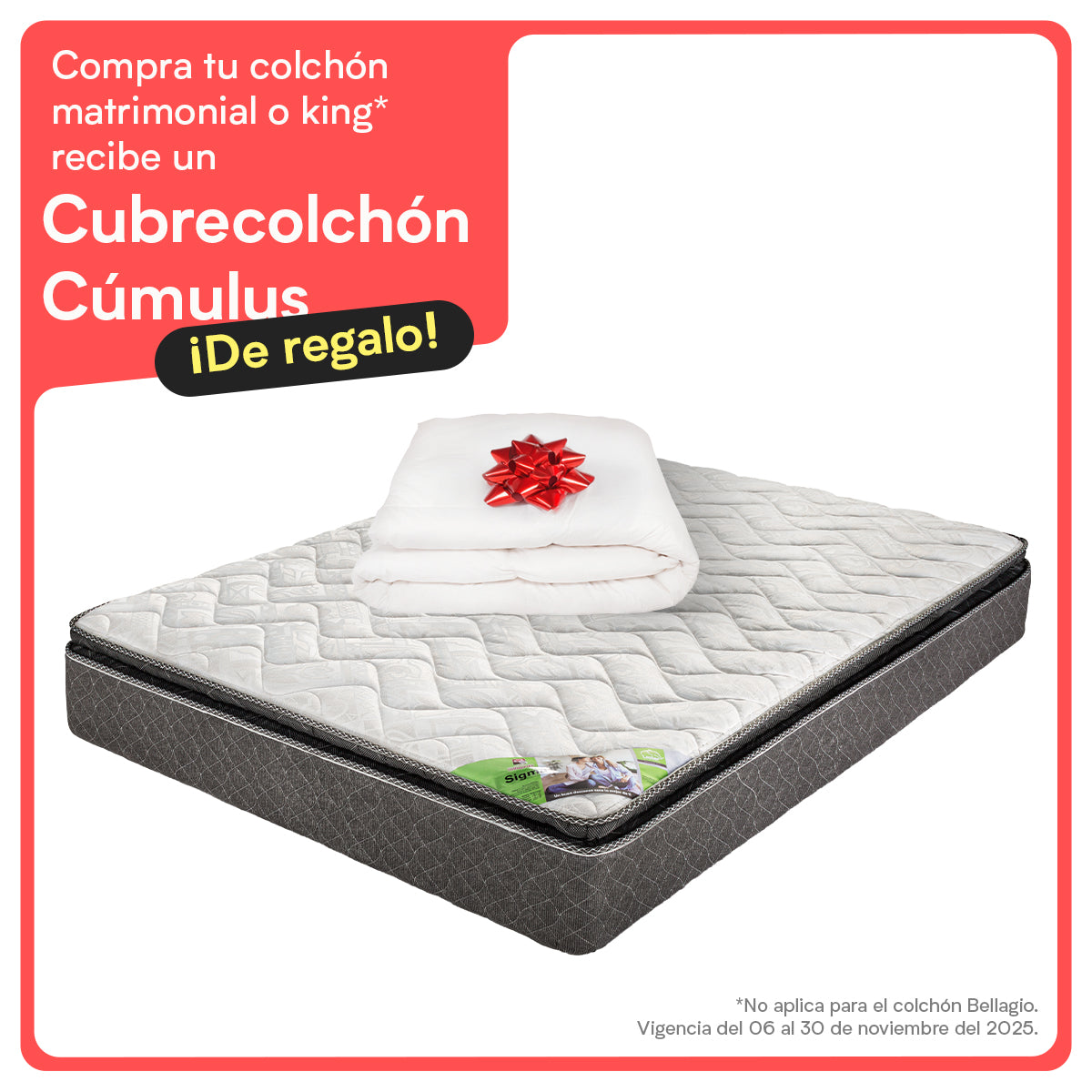 Colchón Lester Sigma + Cubre Colchón Cúmulus