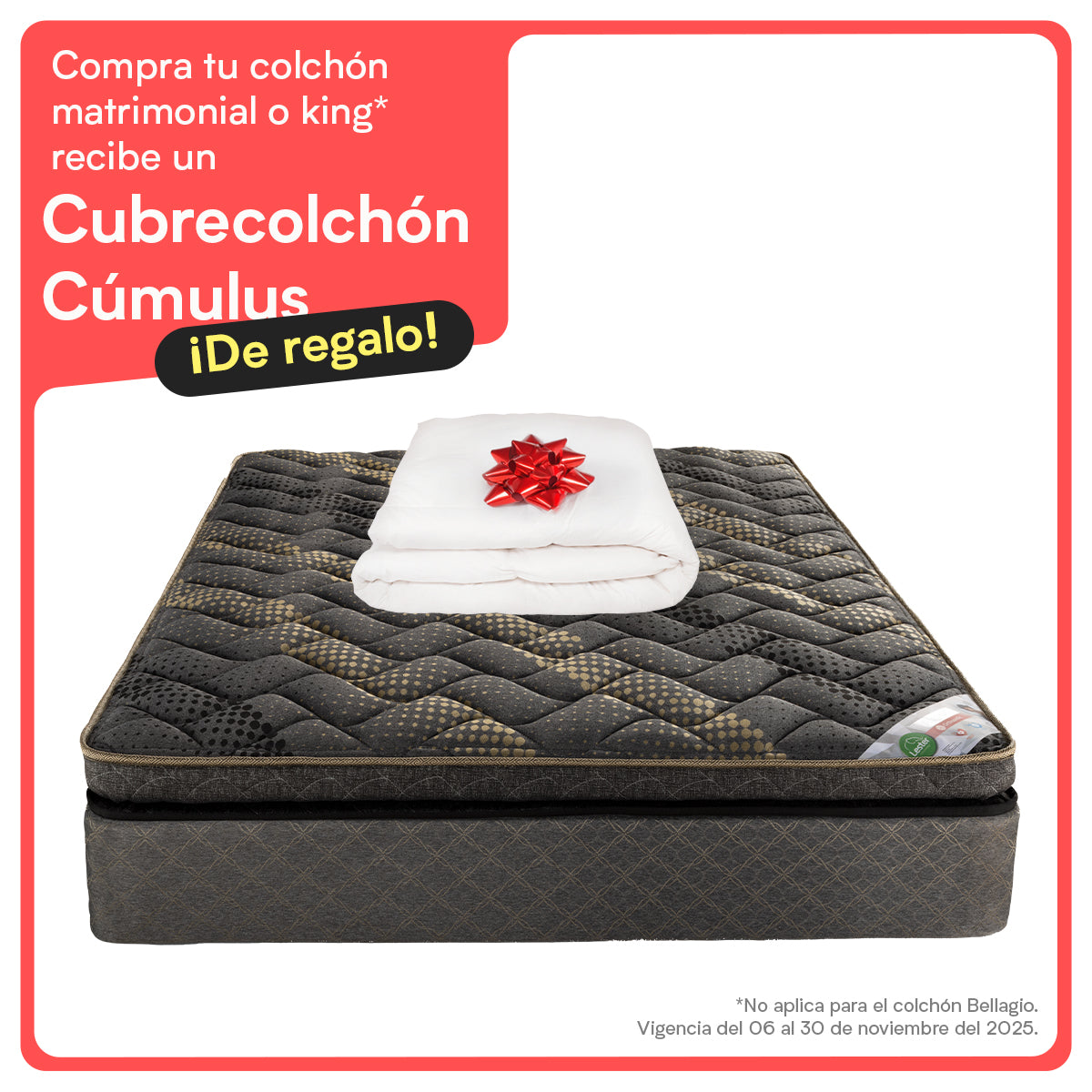 Colchón Regal + Cubre Colchón Cúmulus