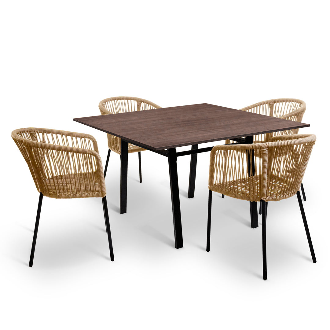 Comedor Tequila - 4 sillas beige
