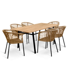 Comedor Tequila - 6 sillas beige