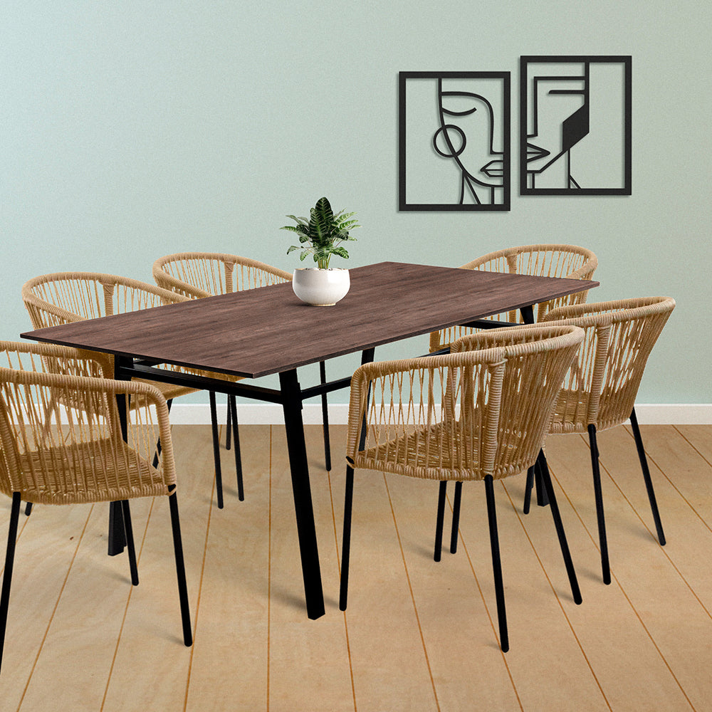 Comedor Tequila - 6 sillas beige