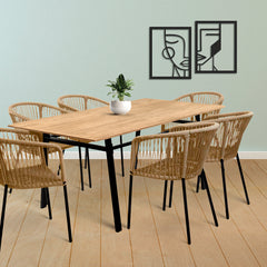 Comedor Tequila - 6 sillas beige