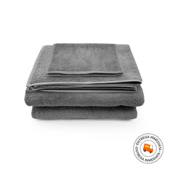 Toallas gris plata