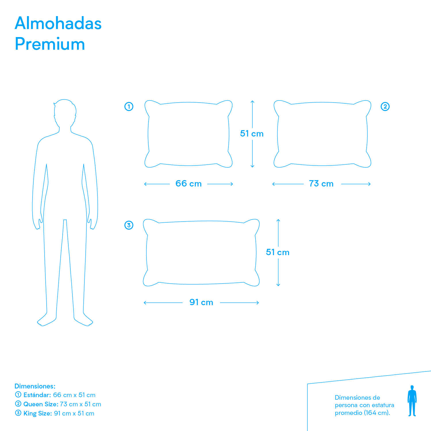 Medidas de almohadas individuales hotsell