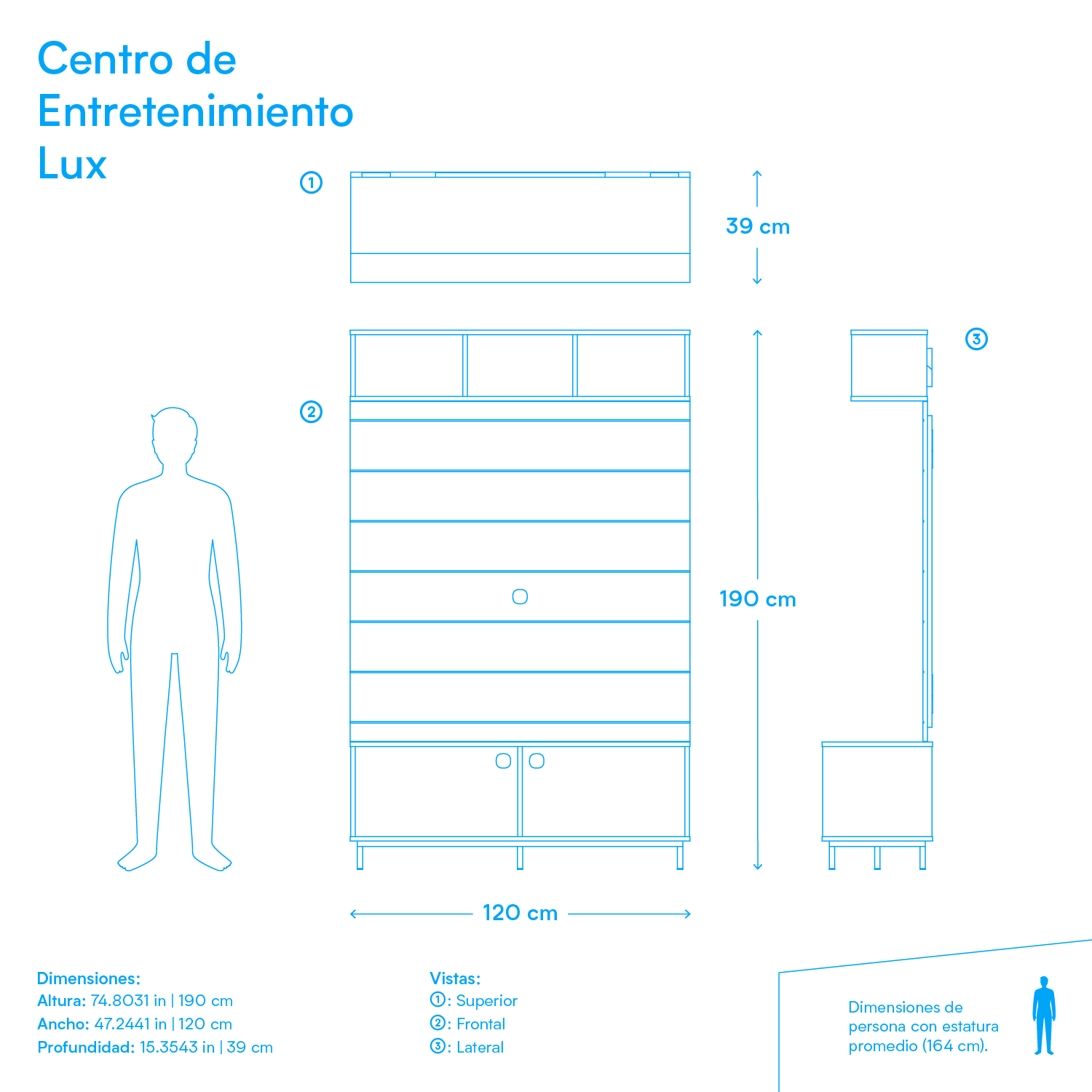Centro de entretenimiento Lucca Lux - Roble