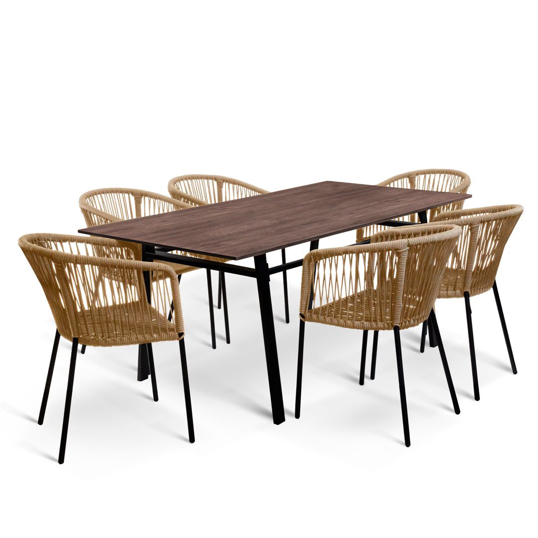 Comedor Tequila - 6 sillas beige